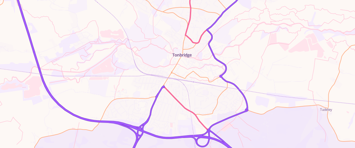 Map showing the location of Sainsburys Tonbridge