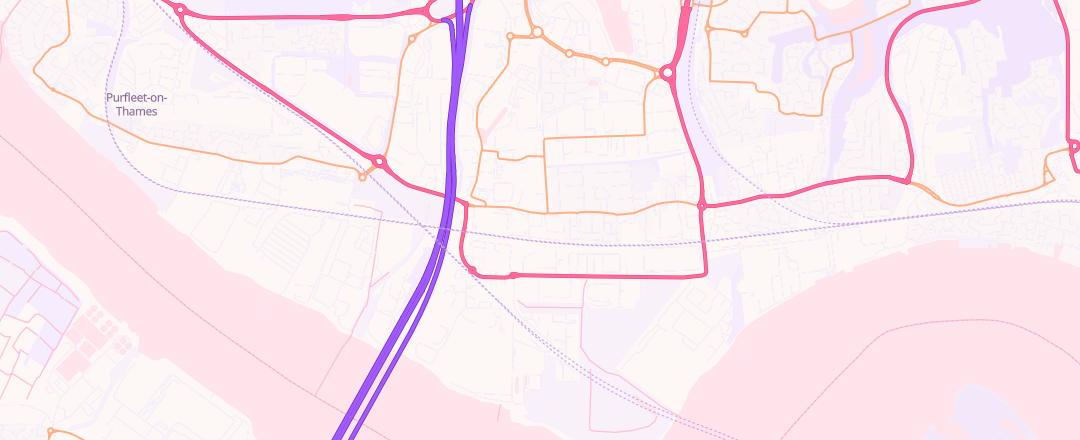 Map showing Rykel Automotive Group, West Thurrock