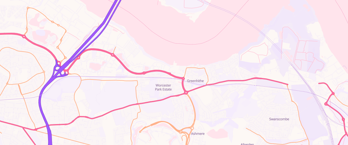 Map showing the location of Asda Greenhithe Superstore