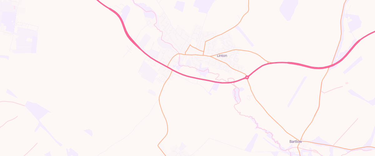 Map showing the location of Granta Garage Filling Station