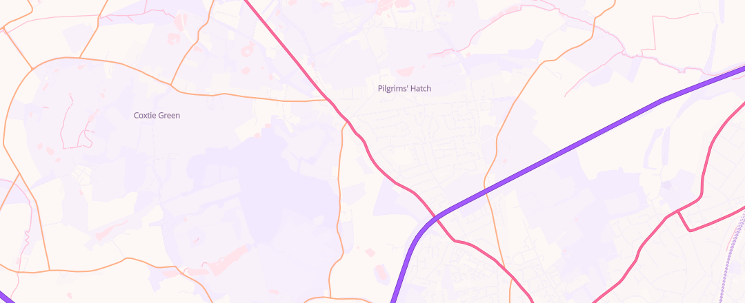 Map showing Nkc Motors, Brentwood