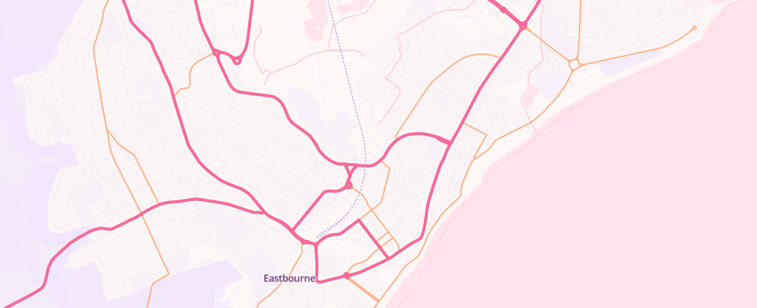 Map showing Etc Auto Centre, Eastbourne