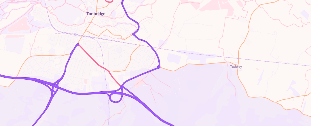 Map showing Hendy Group Tonbridge, Kent