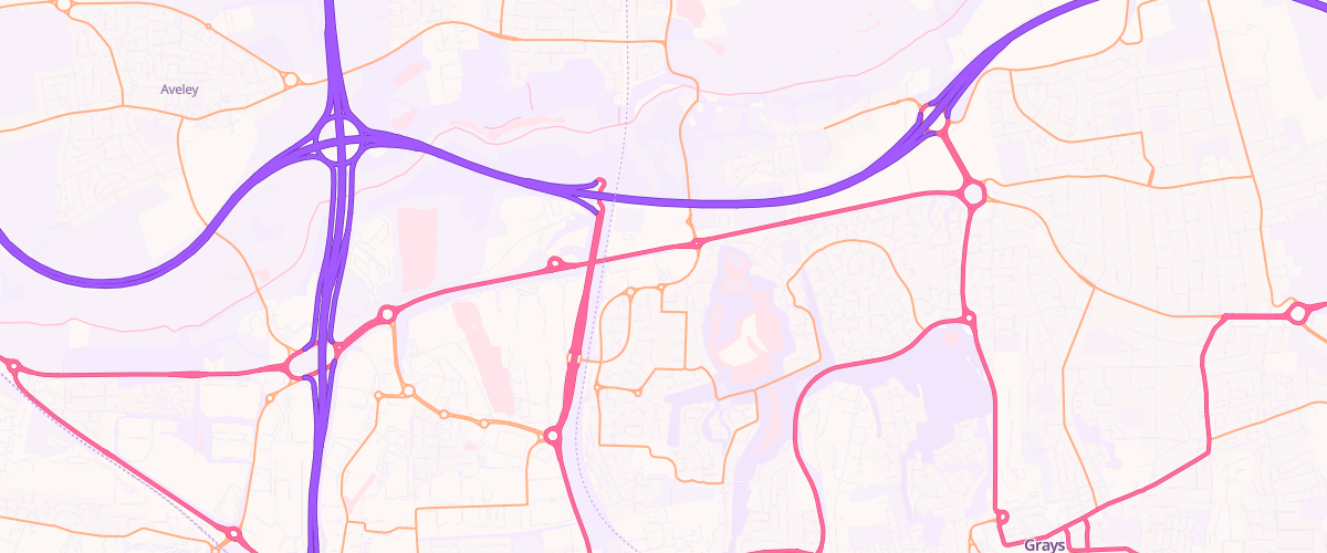 Map showing the location of Sainsburys Chafford Hundred