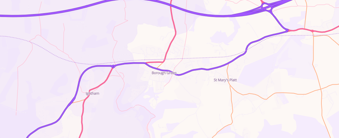 Map showing Brands Hatch Morgan Limited, Borough Green