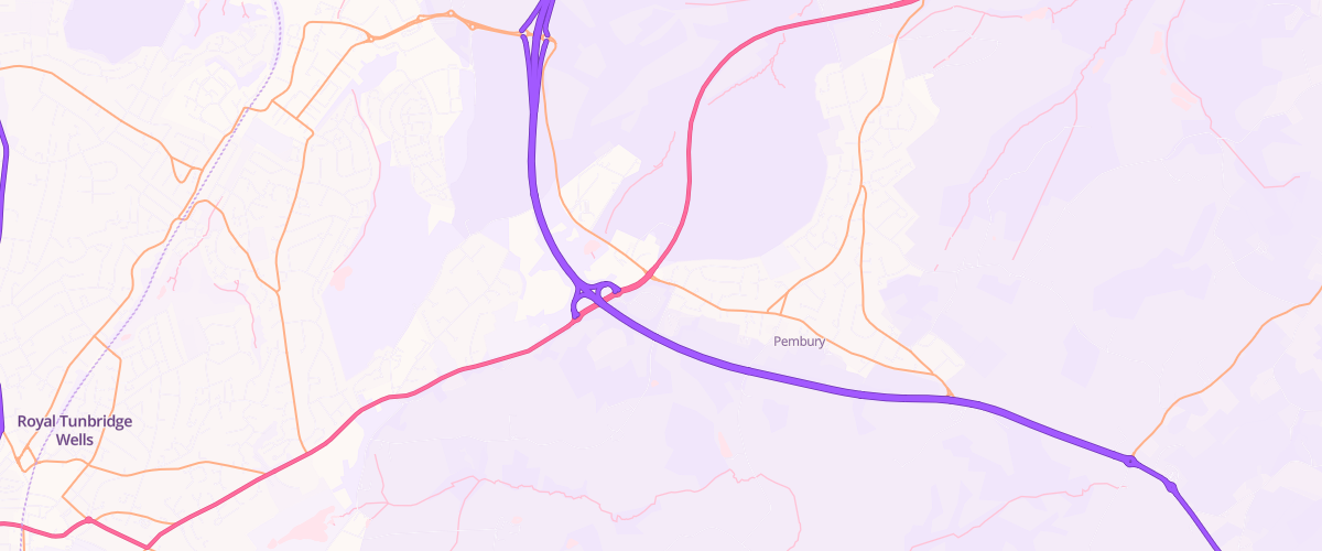 Map showing the location of Rontec Pembury