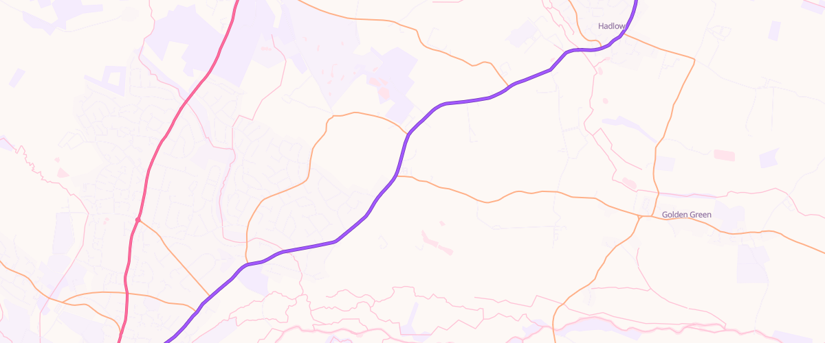 Map showing the location of Mfg Three Elms