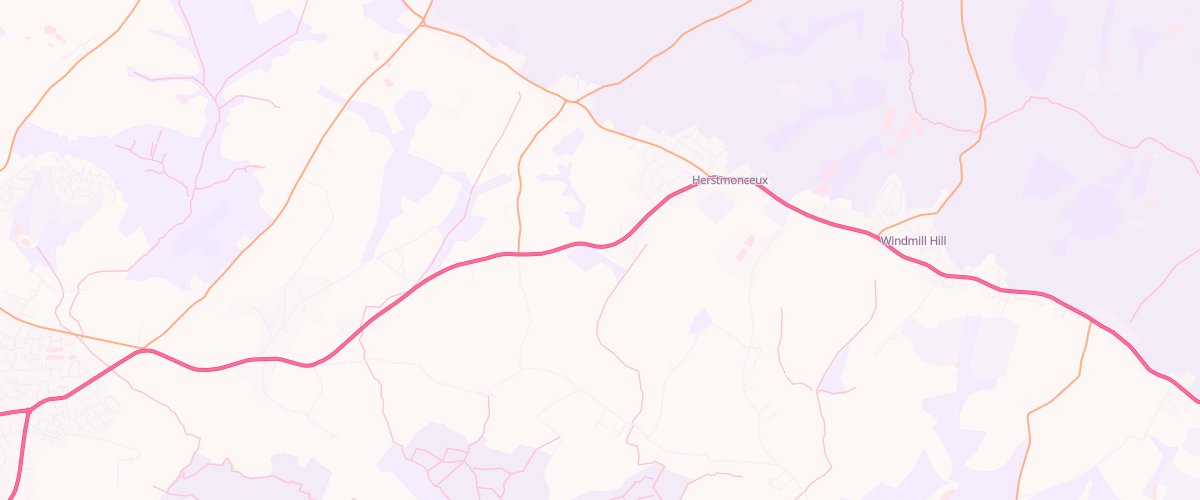Map showing the location of Herstmonceux Service Station