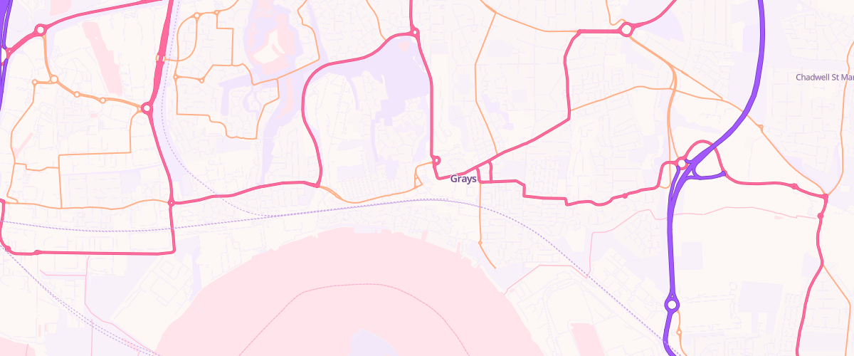 Map showing the location of Mfg Morrisons Grays