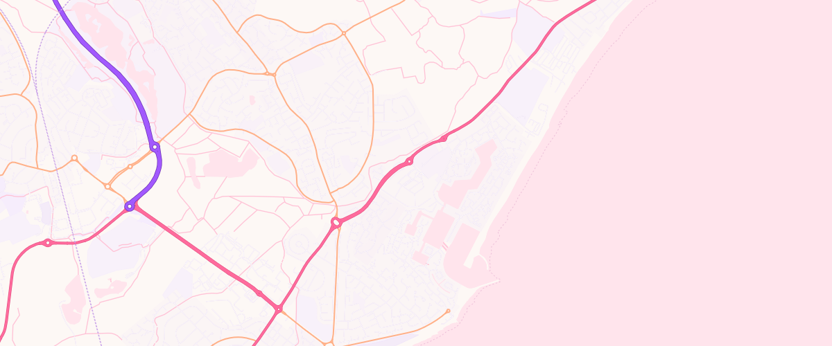 Map showing the location of Asda Eastbourne Superstore