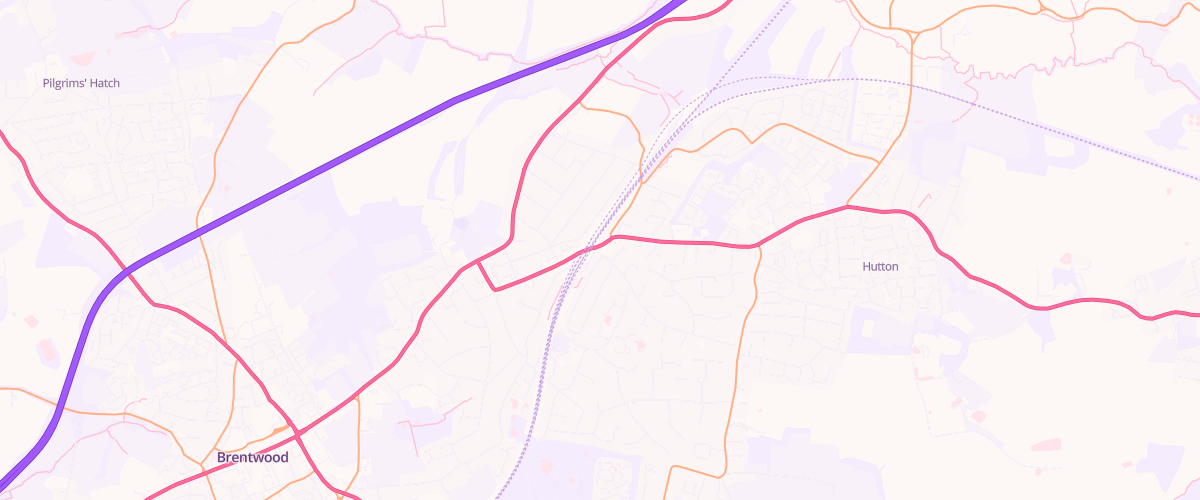 Map showing the location of Hutton Mount Sf Connect