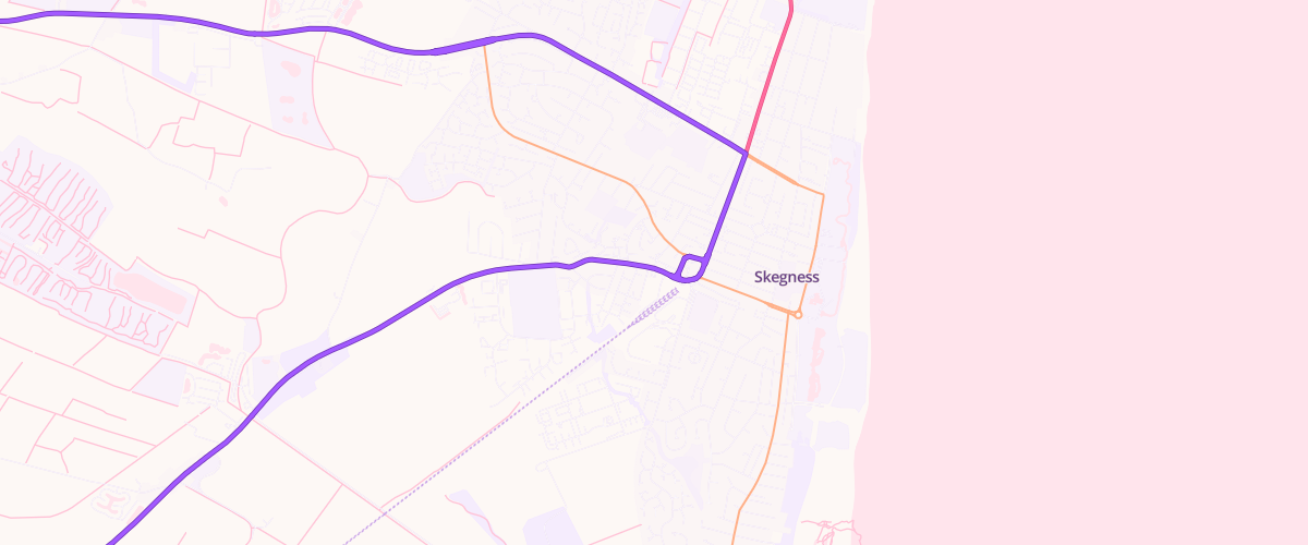 Map showing the location of Mfg Morrisons Skegness