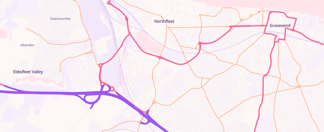 Map showing Gravesham Borough Council, Gravesend