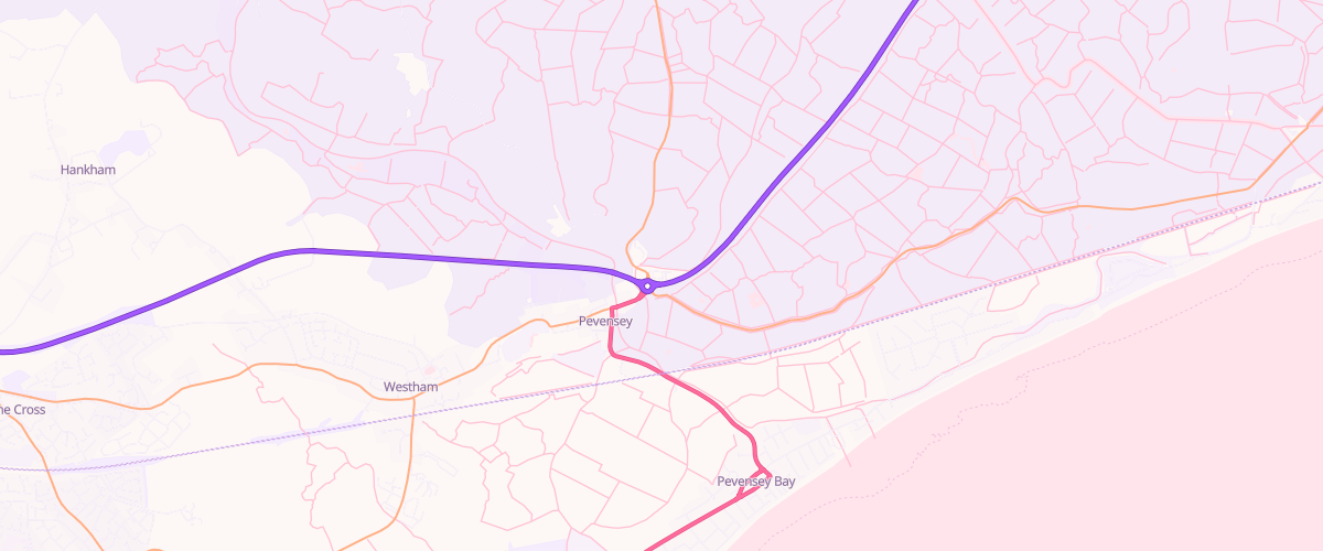 Map showing the location of Pevensey Sf Connect
