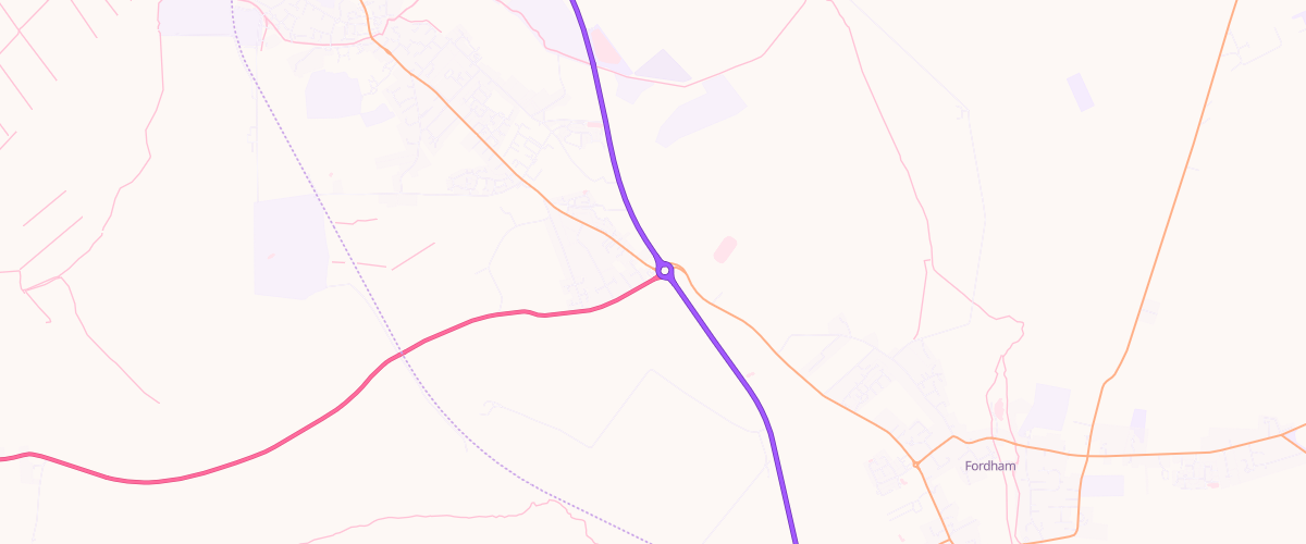 Map showing the location of Mfg Downfields