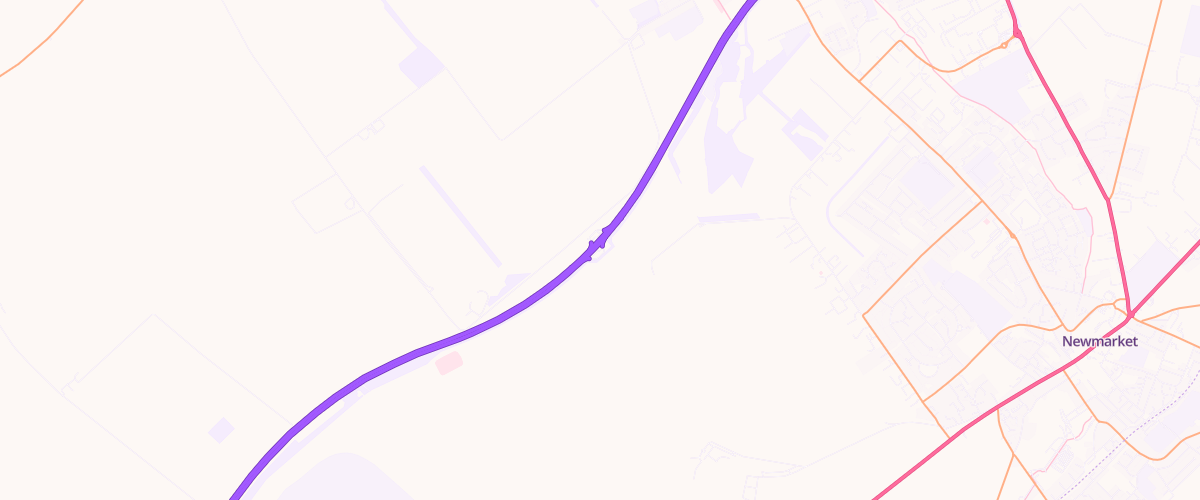 Map showing the location of Rowley Mile Sf Connect