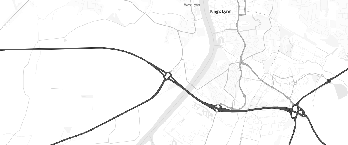 Map showing the location of Shell Kings Lynn