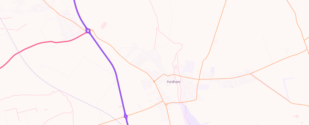 Map showing Lloyds Garage Fordham Ltd, Ely
