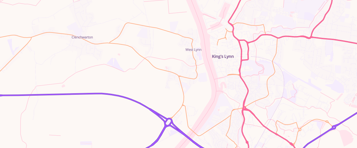 Map showing the location of Freebridge Garage