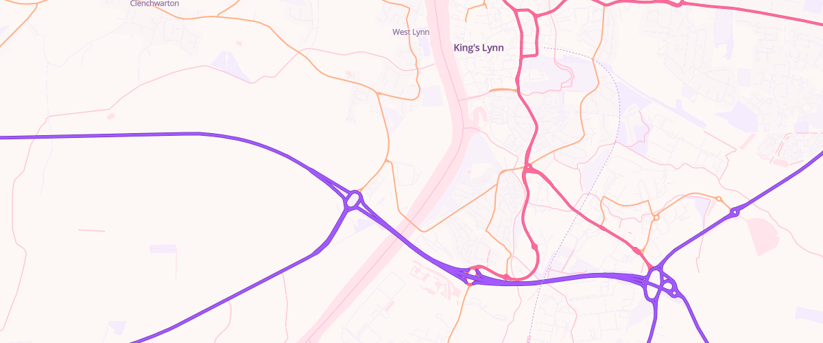 Map showing the location of Shell Kings Lynn