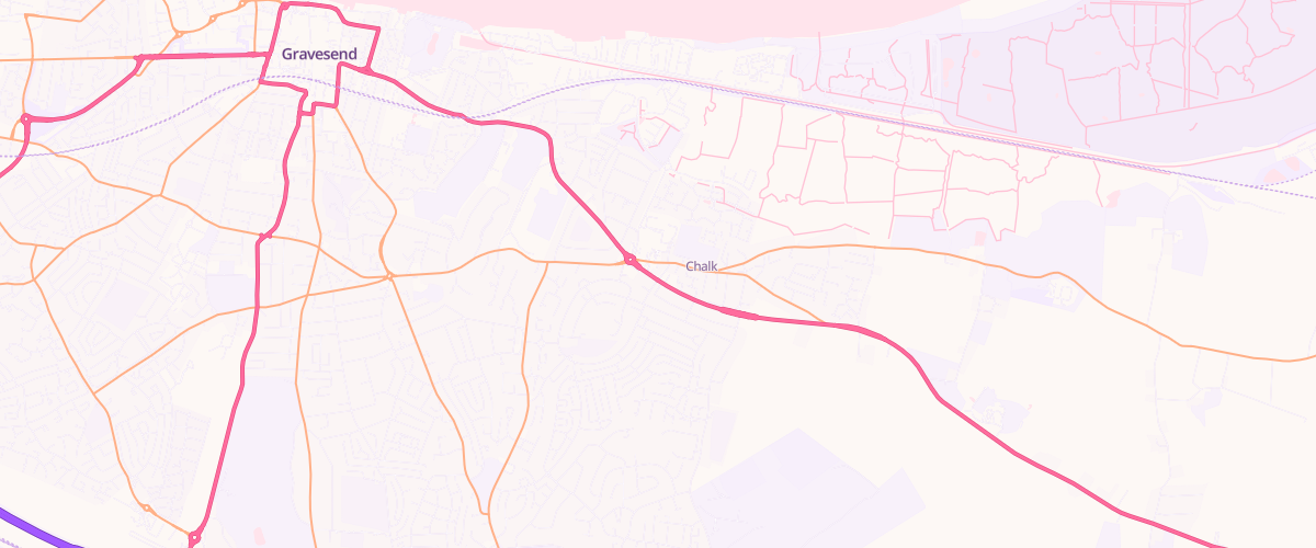 Map showing the location of Asda Chalk Express Petrol