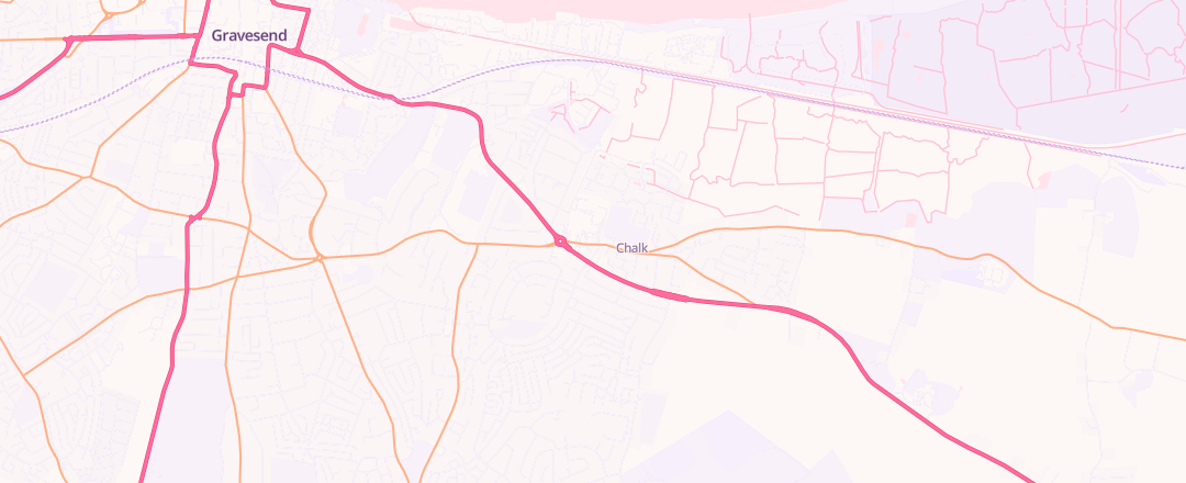 Map showing Kwik Fit, Gravesend