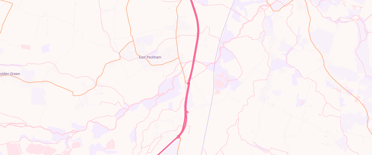 Map showing the location of Shell East Peckham