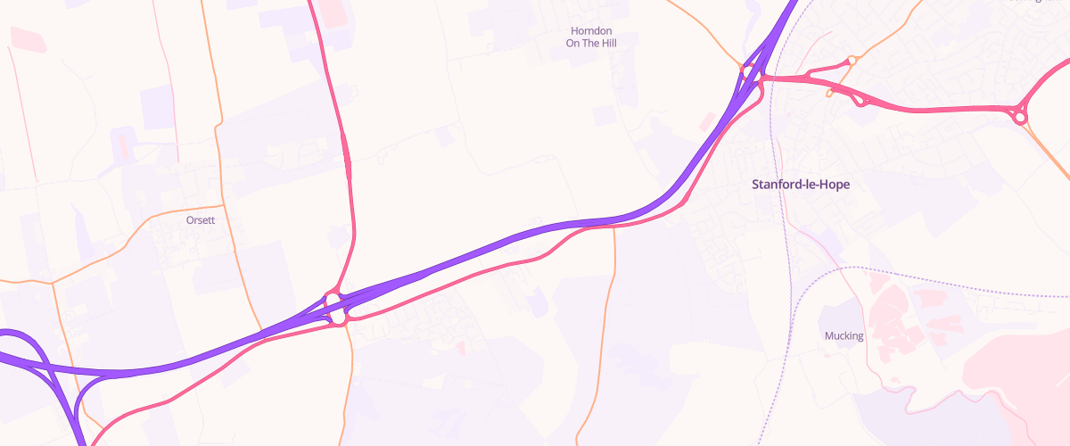Map showing the location of Orsett North Sf Connect