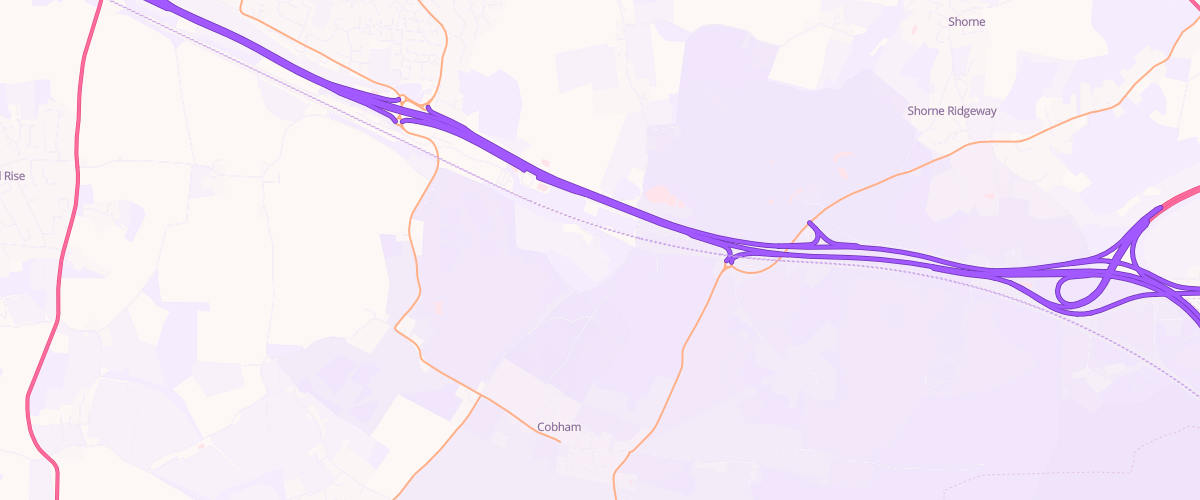 Map showing the location of Mfg Cobham
