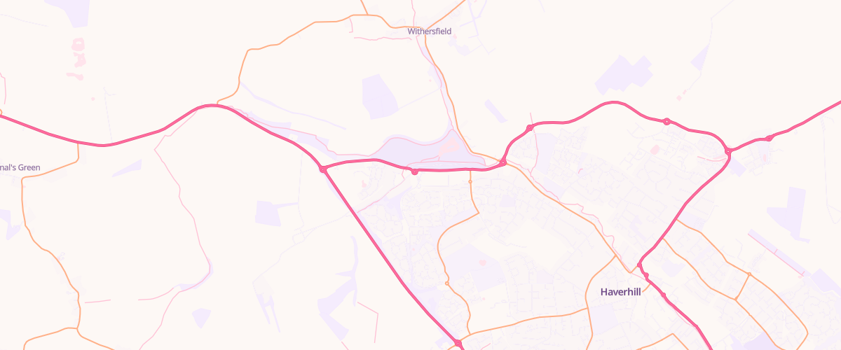 Map showing the location of Sainsburys Haverhill
