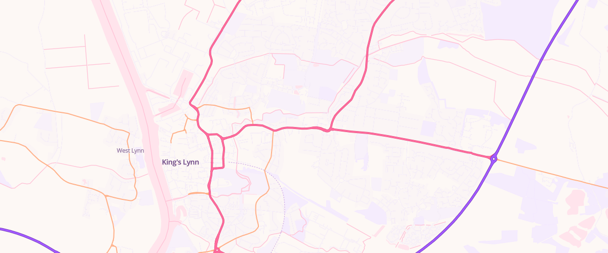 Map showing the location of Mfg Gaywood