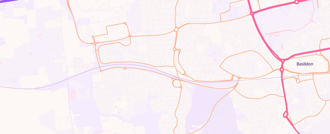 Map showing Startrite Motors, Basildon