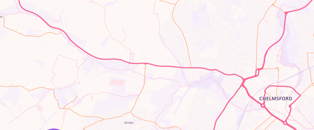 Map showing the location of Chelmsford Sf Connect