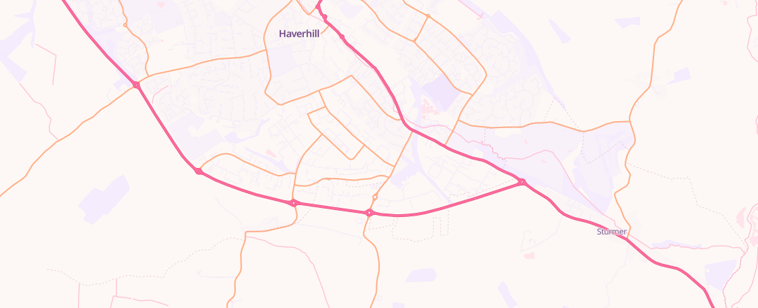 Map showing Mitchells Motor Repairs Ltd, Haverhill