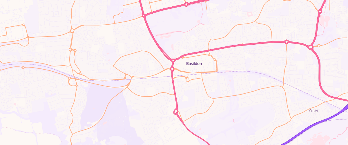 Map showing the location of Basildon Sf Connect