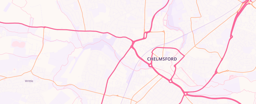 Map showing Mr Clutch, Chelmsford