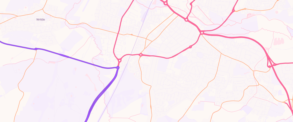 Map showing the location of Chelmsford Princes Rd Superstore