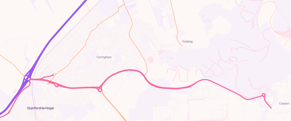 Map showing the location of Rontec Corringham