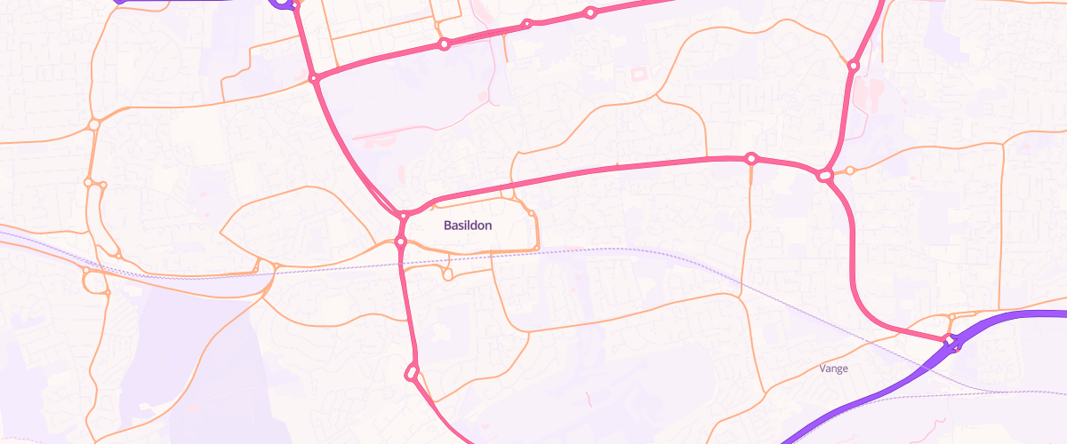 Map showing the location of Asda Basildon Eastgate Supercentre
