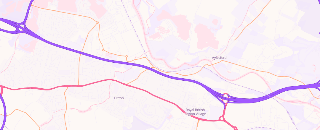 Map showing A And J Motorcycles, Aylesford
