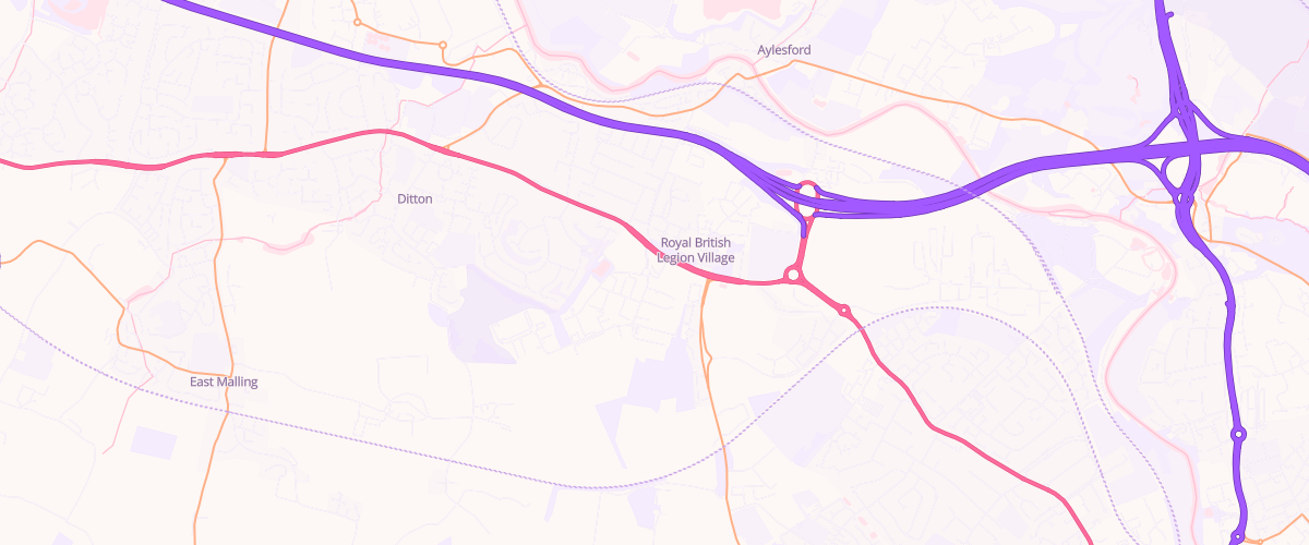 Map showing the location of Sainsburys Larkfield