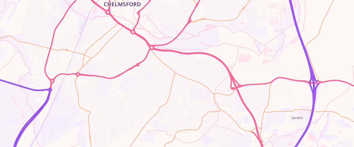 Map showing the location of Our Coop Baddow Road