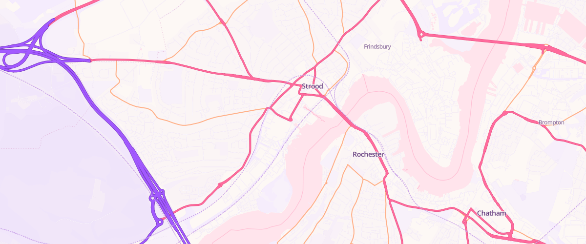 Map showing the location of Mfg Morrisons Strood