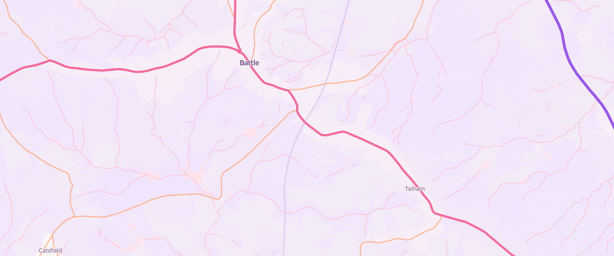 Map showing the location of Battle Esso Express