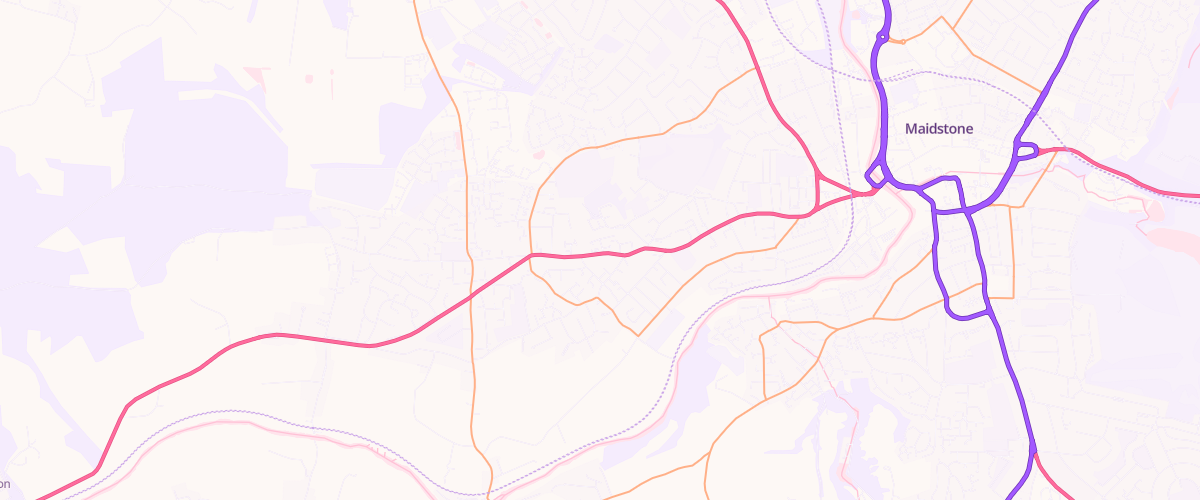 Map showing the location of Maidstone Tonbridge Rd Esso