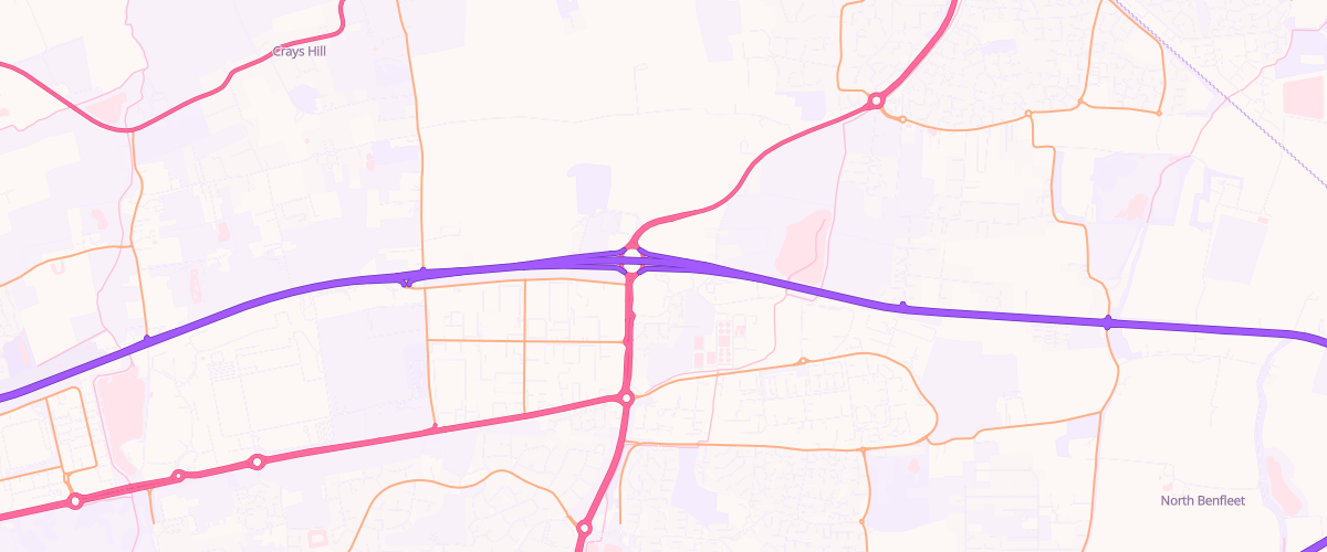 Map showing the location of Sainsburys East Mayne