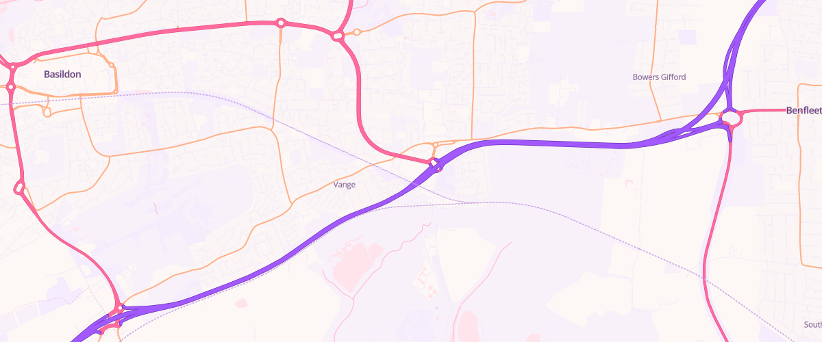 Map showing the location of Basildon Pitsea Extra Petrol
