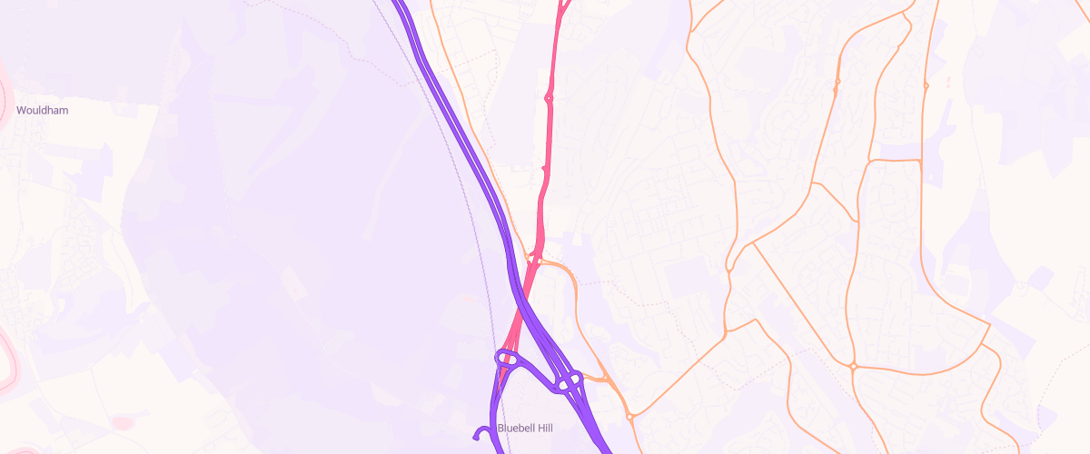 Map showing the location of Asda Chatham Superstore