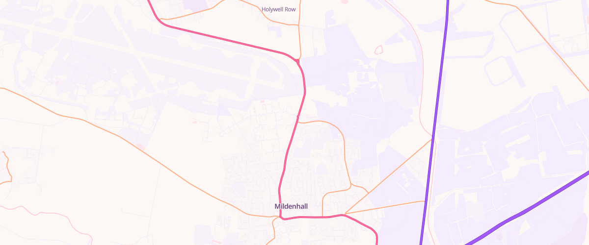 Map showing the location of Mfg Field Road
