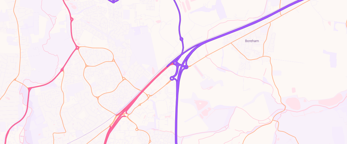 Map showing the location of Boreham Sf Connect